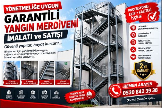 İstanbul Yangın Merdiveni Firmaları | Karaboğa Mühendislik